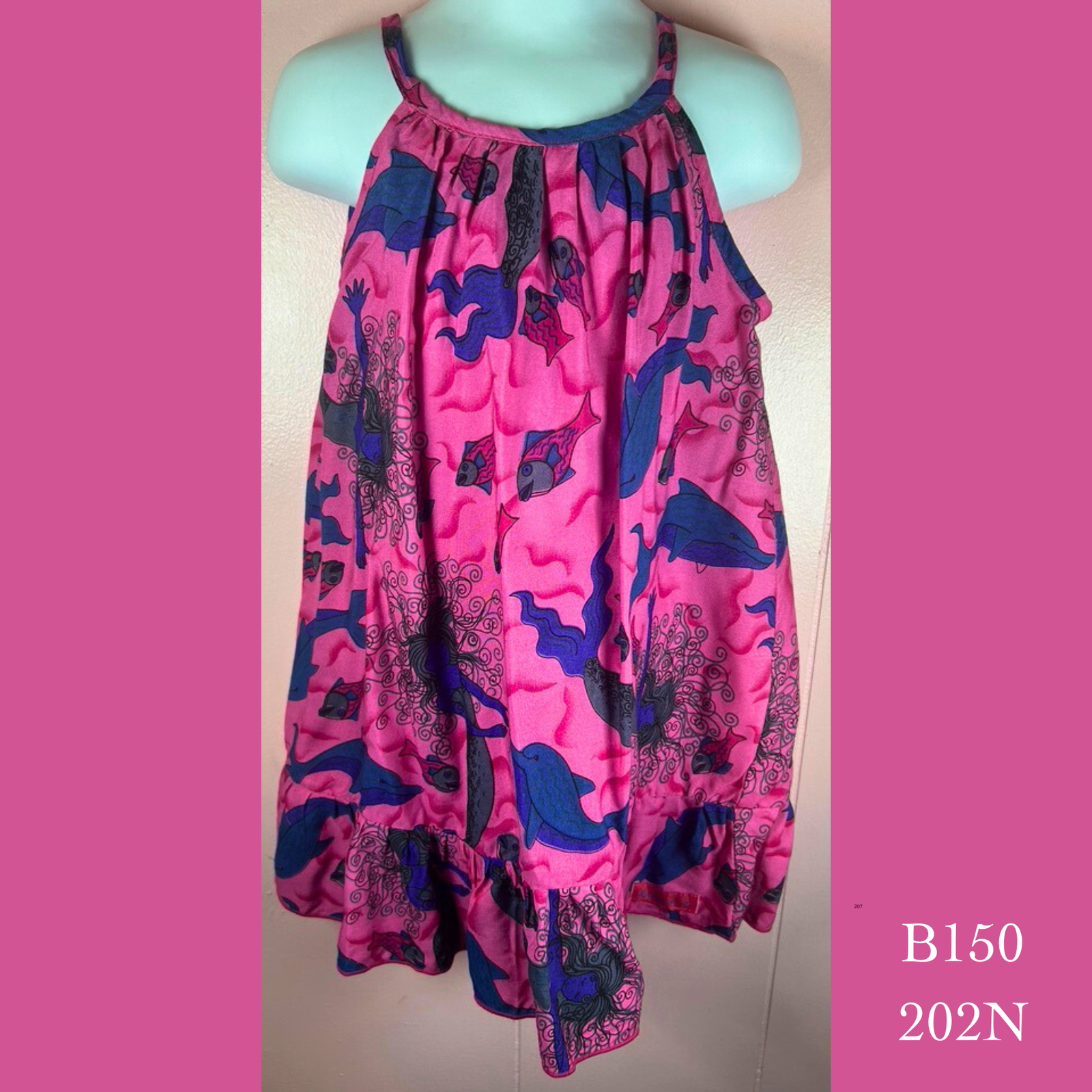 B150 - 202N , Drawstring back dress