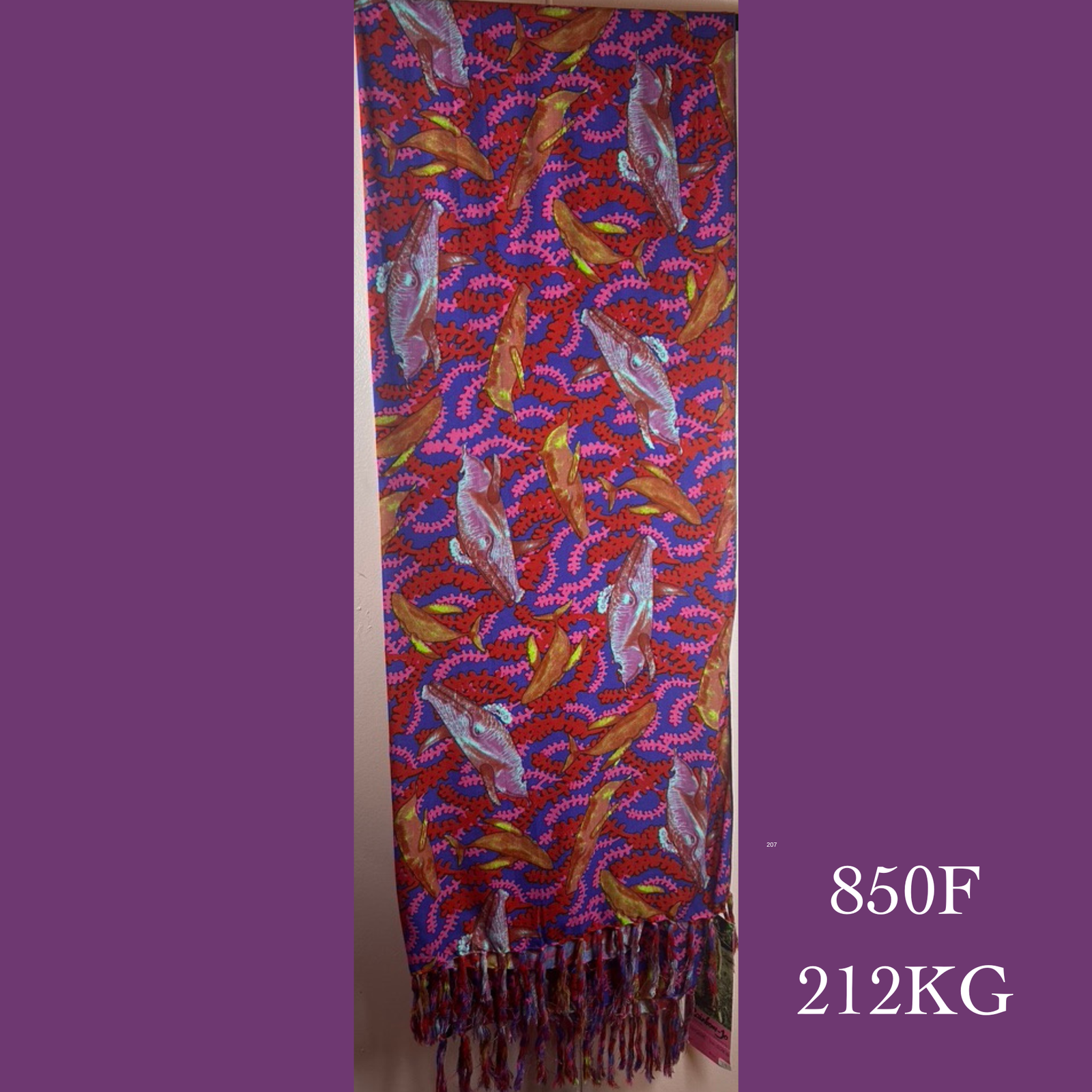 850F - 212KG , Fringed scarf