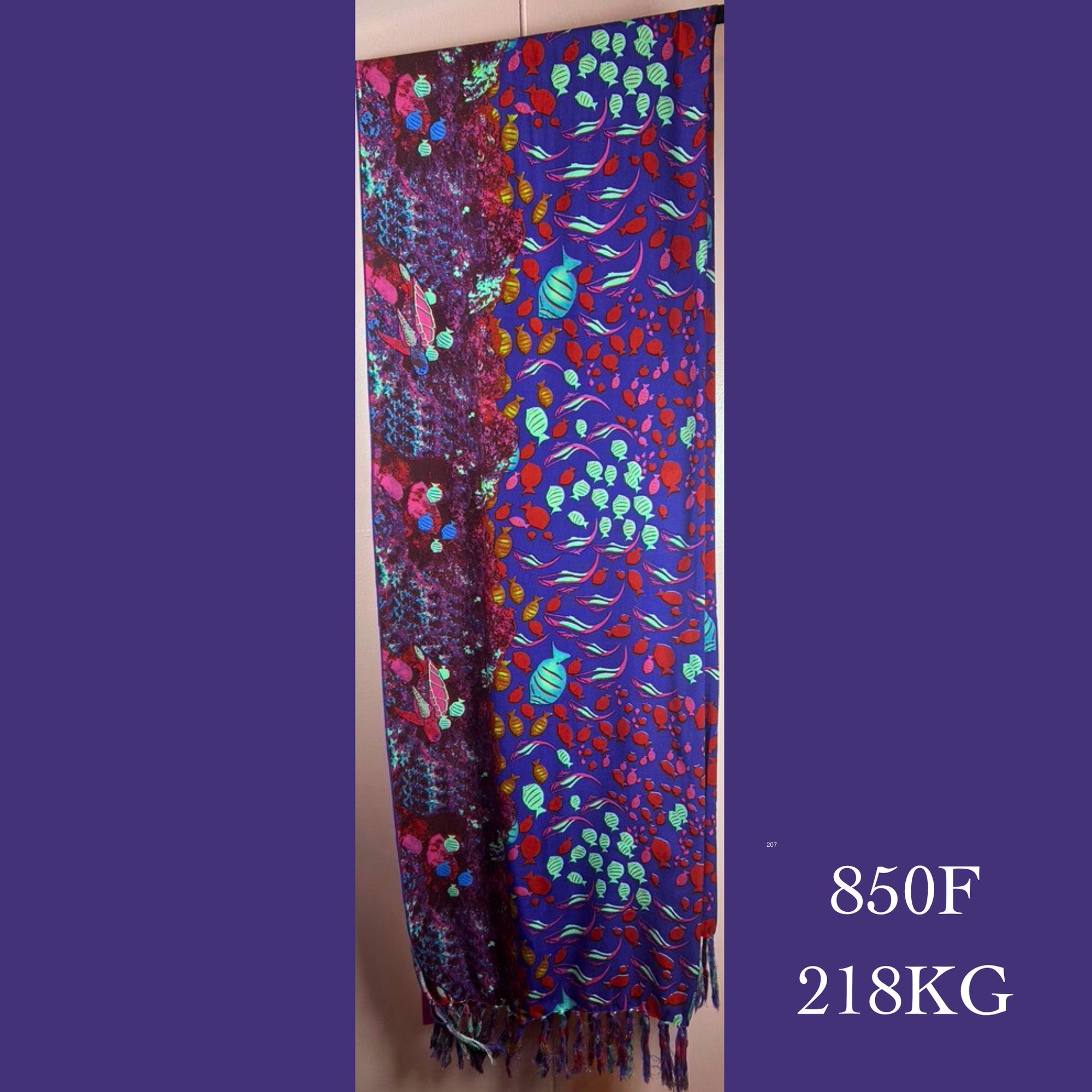 850F - 218KG , Fringed scarf