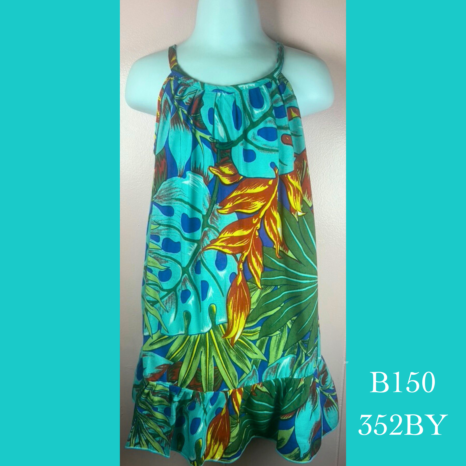 B150 - 352BY , Draw string back dress