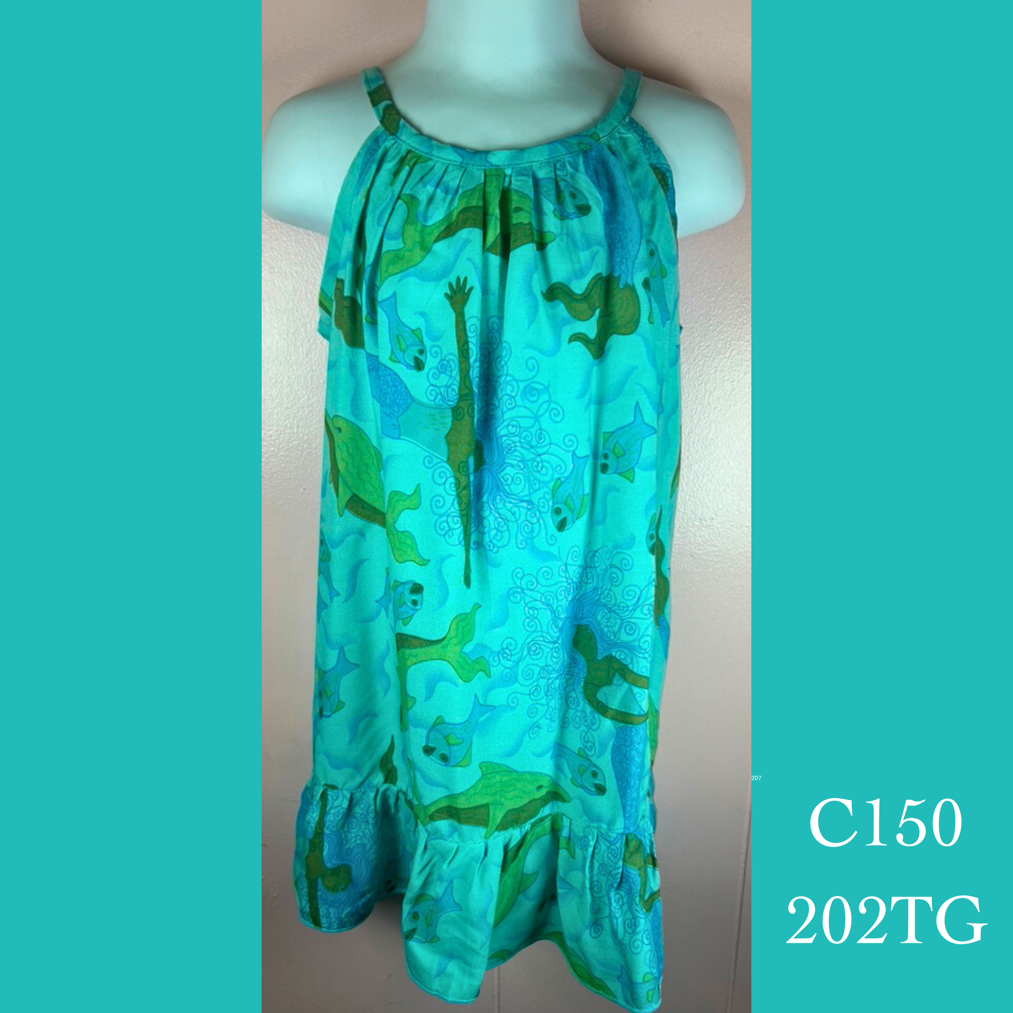 C150 - 202TG , Drawstring back A Line dress