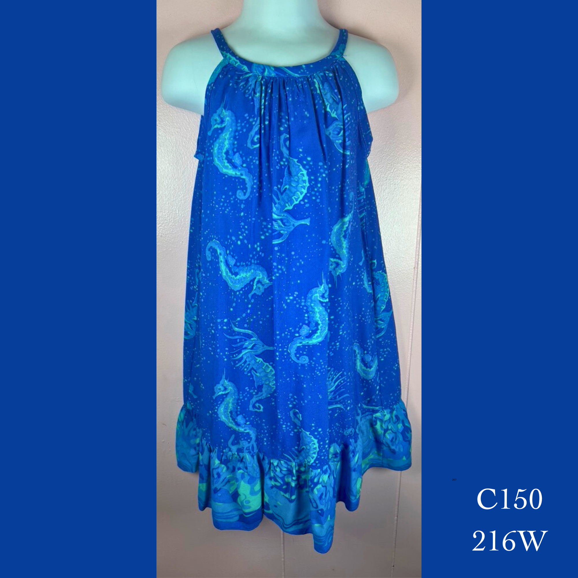 C150 - 216W, Drawstring back A Line dress