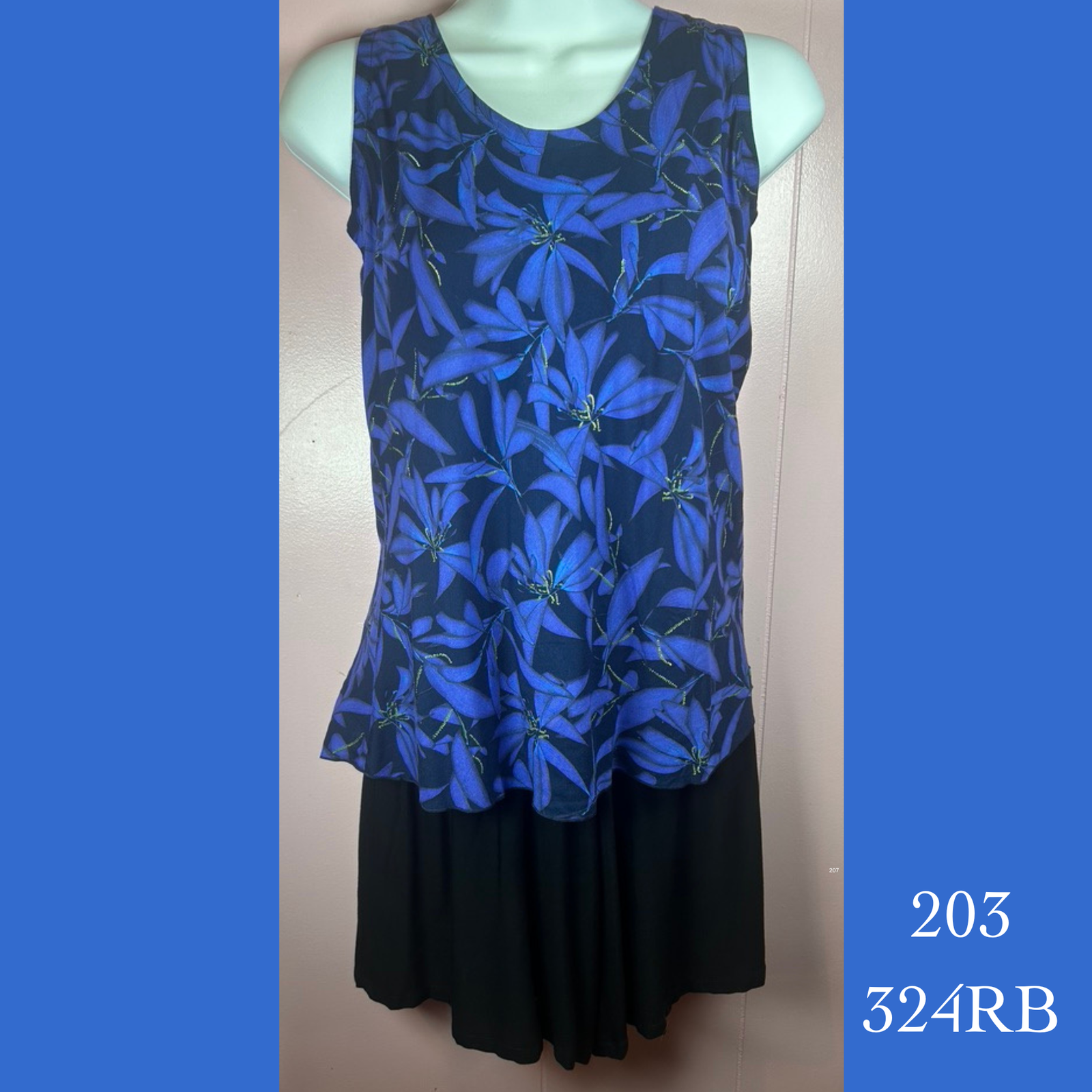203 - 324RB, Bias cut tank top