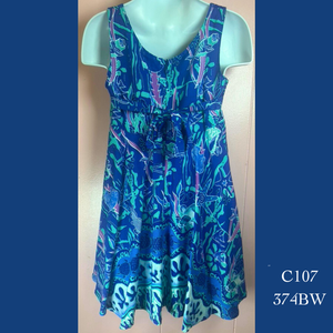 C107 - 374BW, Tie Back Circle Dress