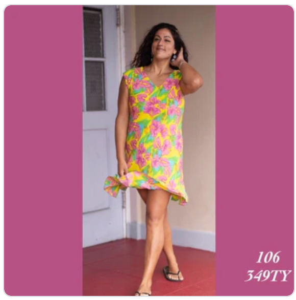 Rainbow Jo V-Neck Floral Mumu Summer Plus Size Midi Dress106X- 349TY
