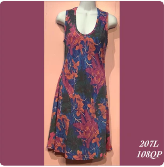 207LX - 108QP , Relaxed fit pocket dress plus size