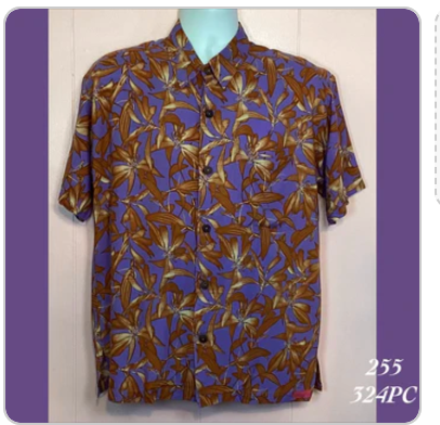 255X - 324PC , Men's Aloha shirt plus size
