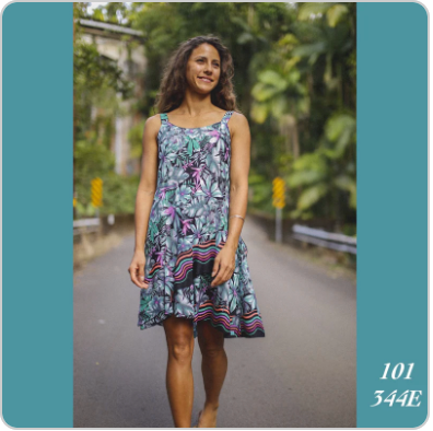 101X - 344E , Tier strap dress plus size