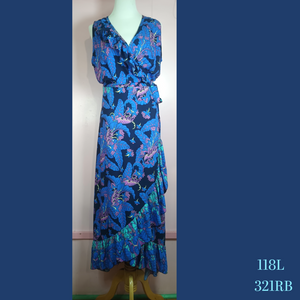118L - 381RB, Sleeveless Wrap Maxi Dress