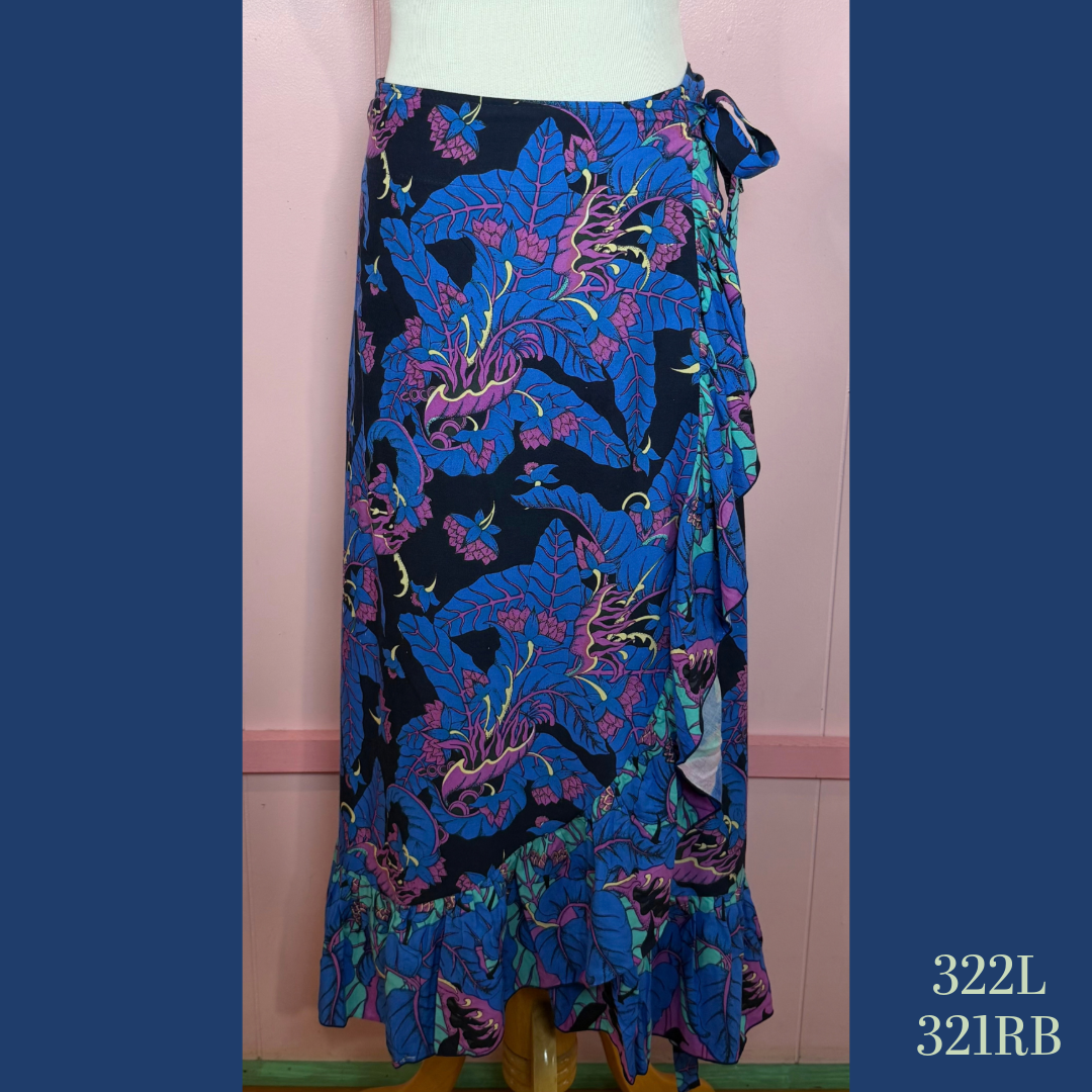 322L - 381RB, Wrap Maxi Skirt