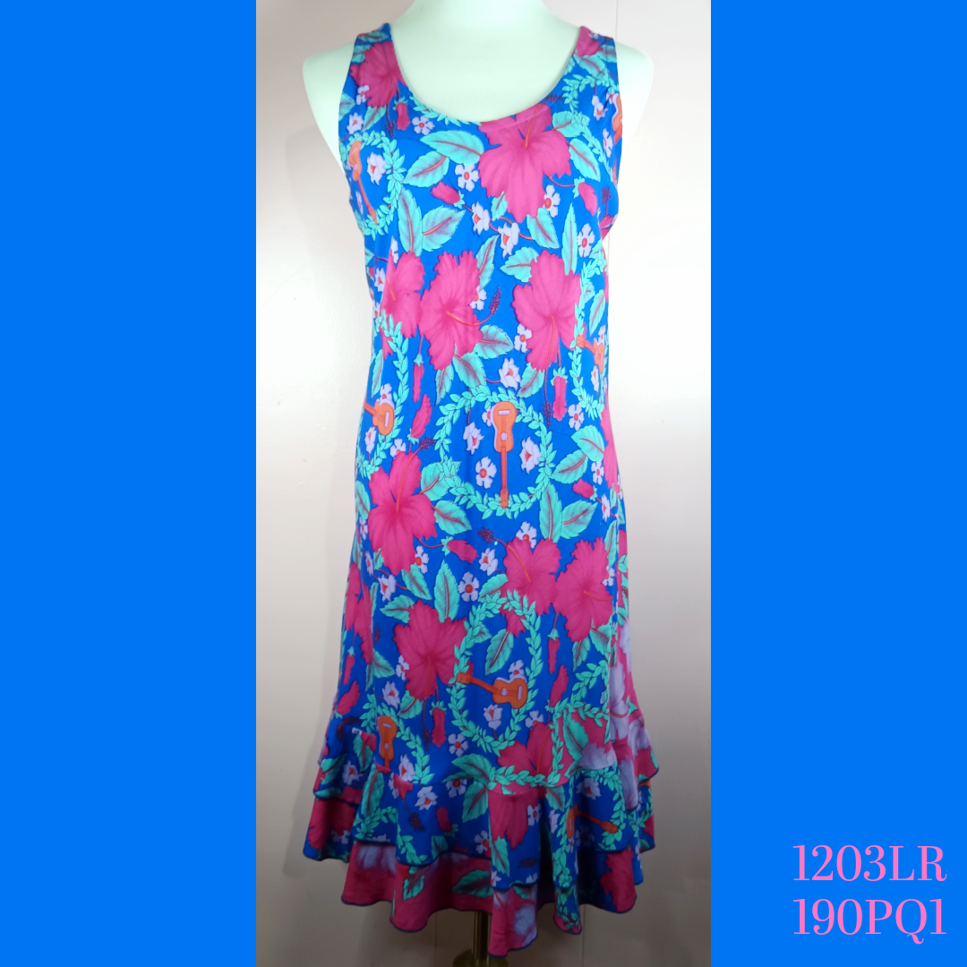 1203LR - 190PQ1 , Tank Dress with Ruffle
