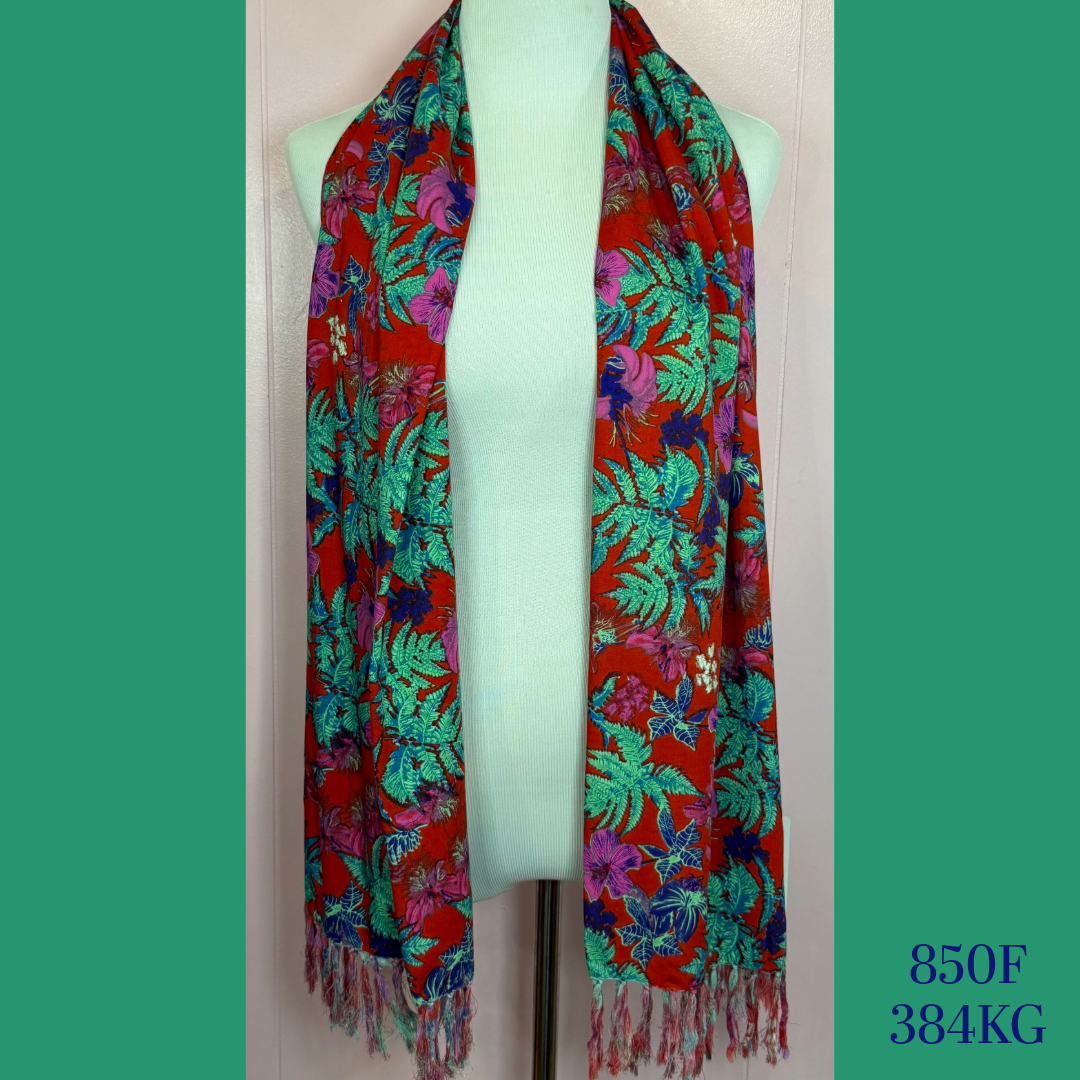 850F - 384KG, Fringed Scarf