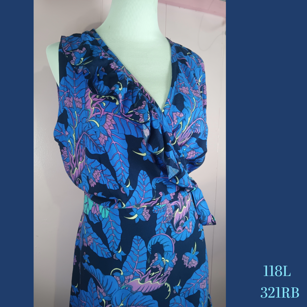 118L - 381RB, Sleeveless Wrap Maxi Dress