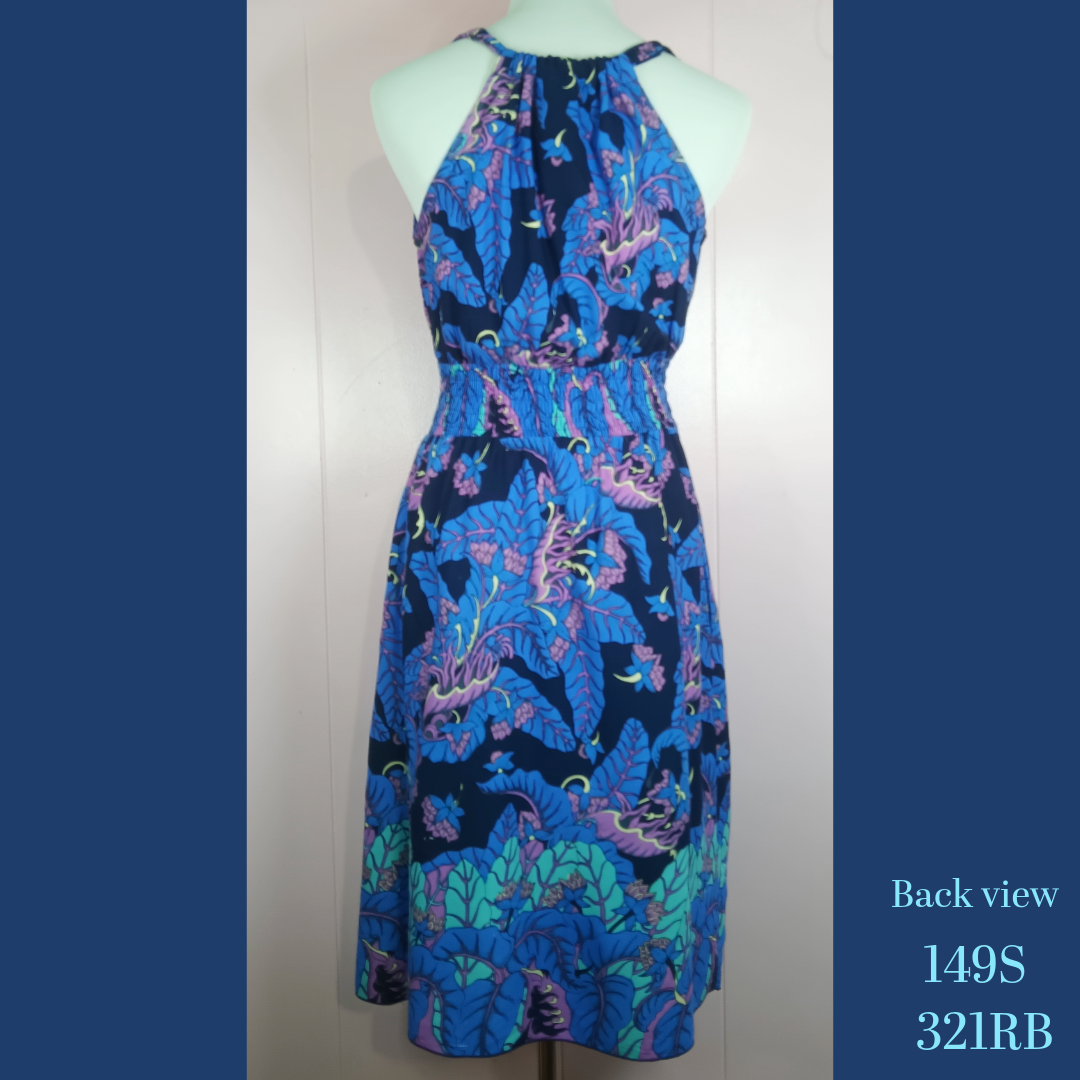 149S - 381RB, Halter Back Dress with Pockets