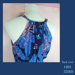149S - 381RB, Halter Back Dress with Pockets