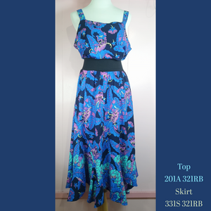 201A - 381RB, Bias Cut Strap Top