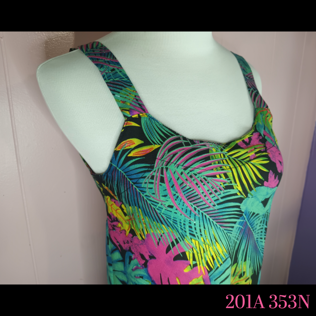 201A - 353N, Bias Cut Strap Top