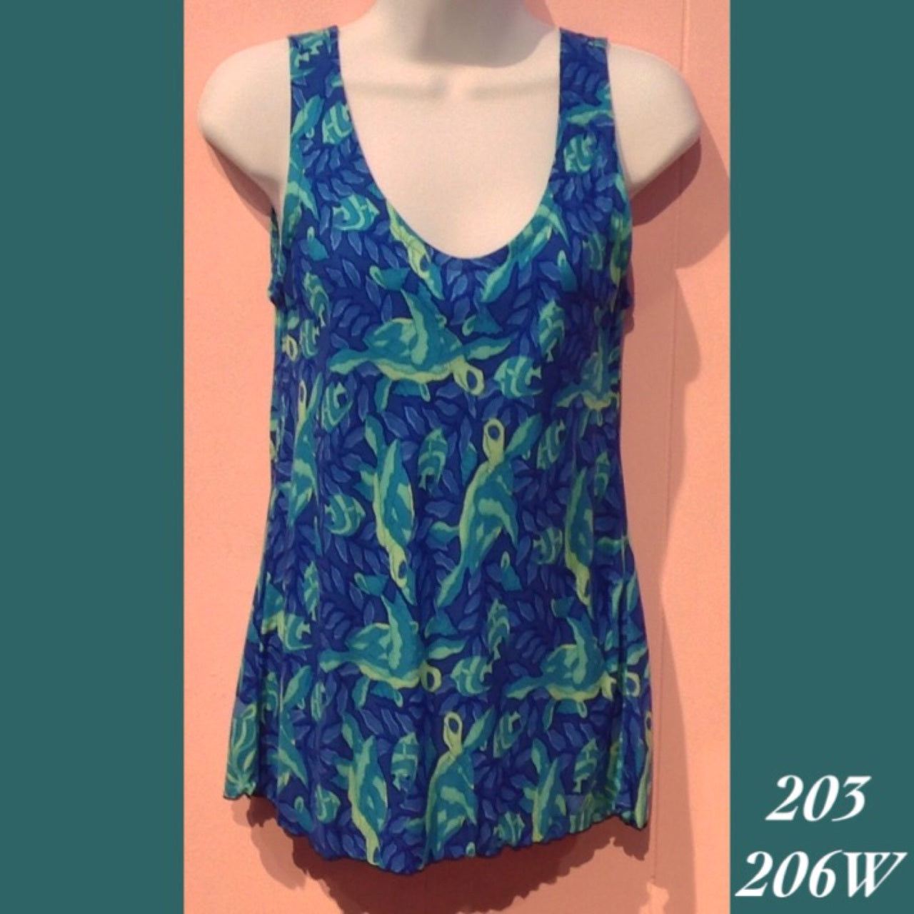 203 - 206W , Bias cut tank top
