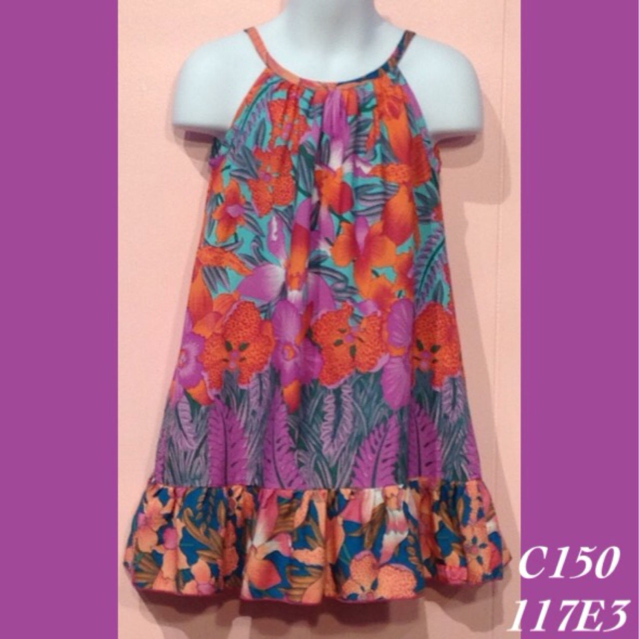 C150 - 117E3 , Drawstring Back A Line Dress