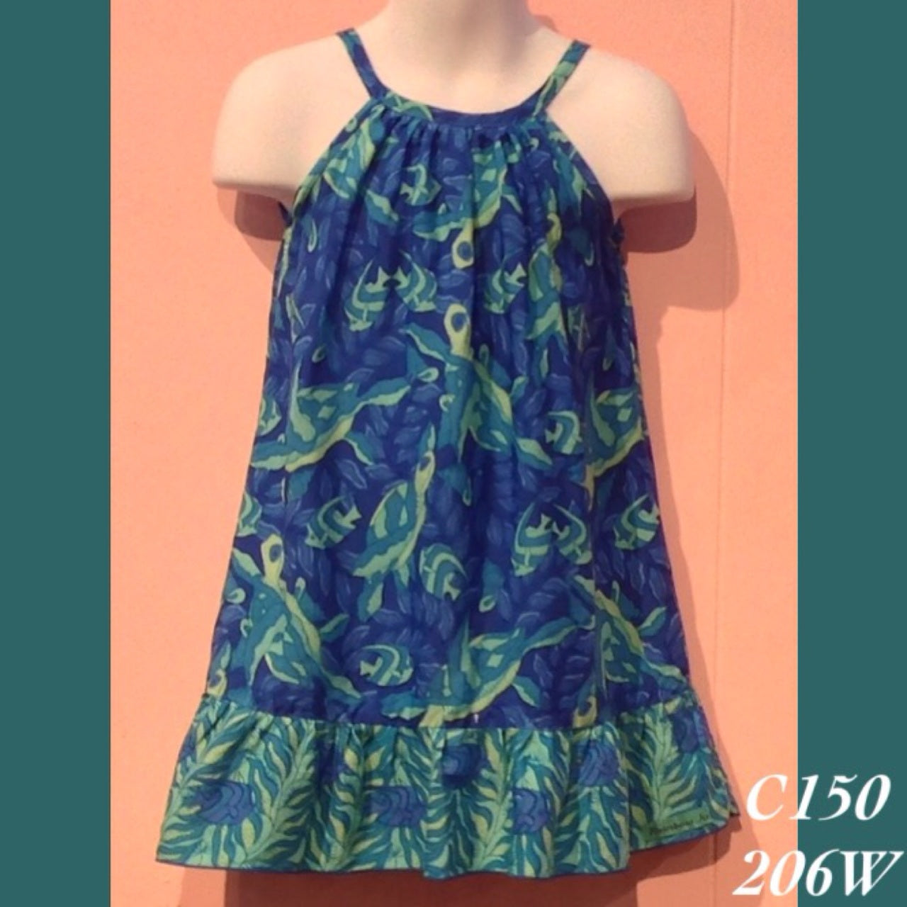 C150 - 206W , Drawstring back A line dress