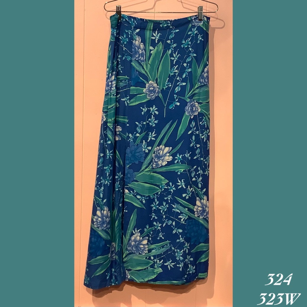 324L - 323W , Long skirt with elastic back waist