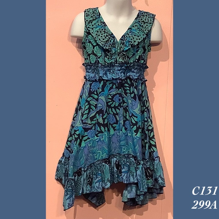 C131 - 299A , Ruffle collar dress