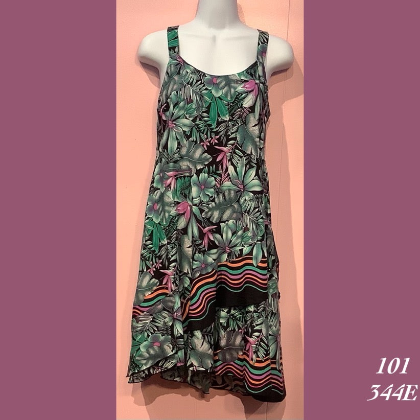 Rainbow Jo Sundress Floral Tiered Midi Dress - 101 - 344E