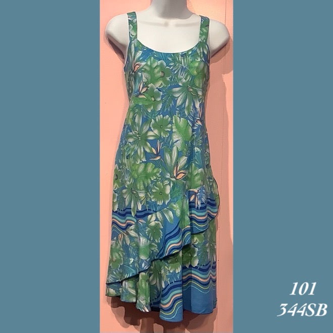 Rainbow Jo Hawaiian Line Tiered Midi Dress, 101