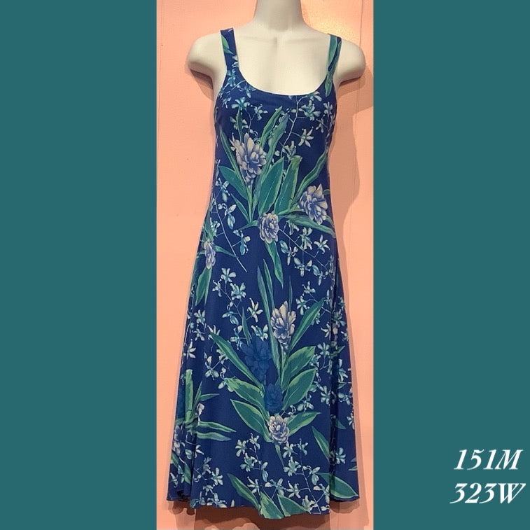 151MX - 323W ,  Bias strap mid length dress plus size