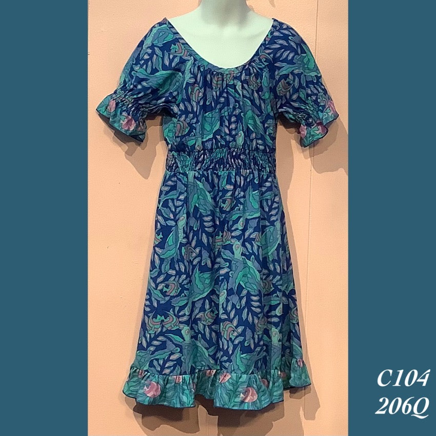C104 - 206Q , Child's ruffle sleeved dress