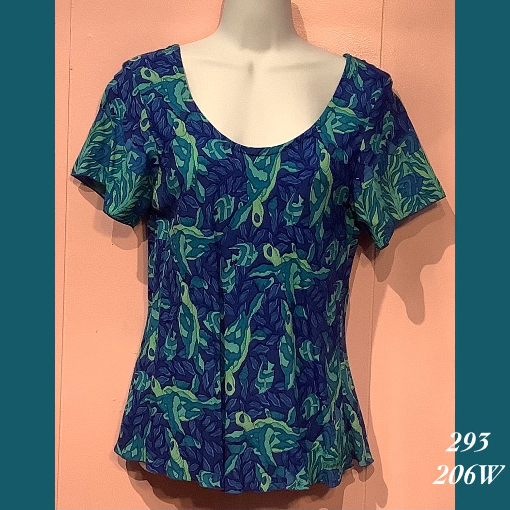 293 - 206W , Sleeved bias cut top