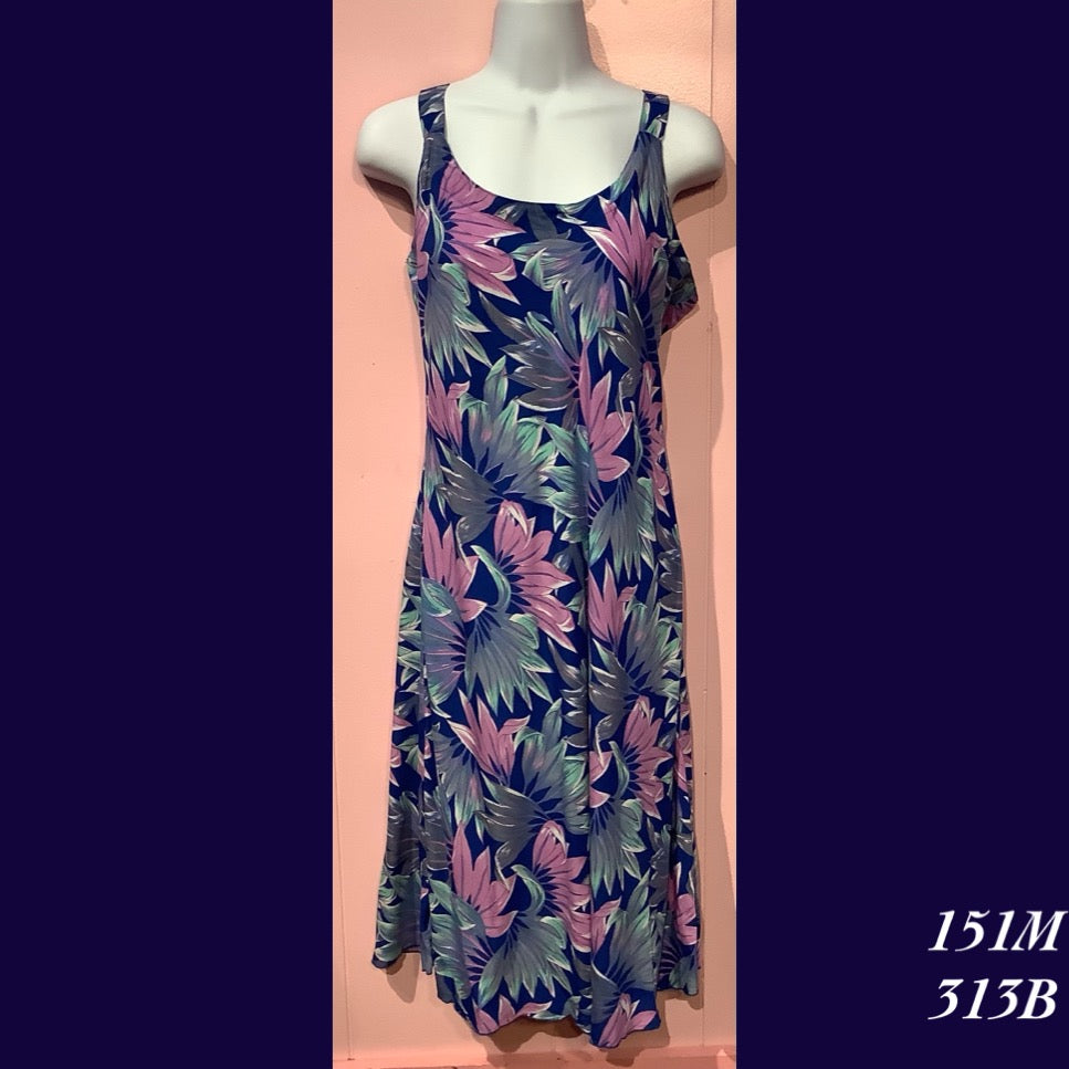 151M - 313B , Bias strap dress tea length