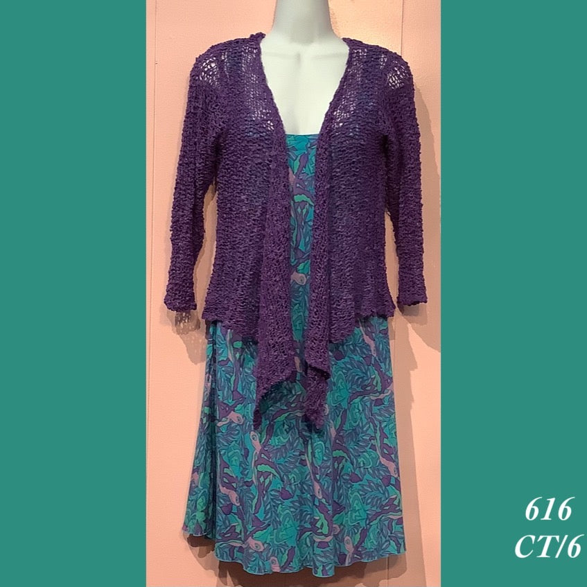 616X - CT/6 , Shrug , Plum , plus size (dress not included)