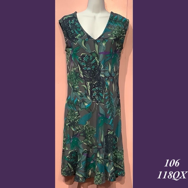 Rainbow Jo V-Neck Floral Mumu Summer Midi Dress - 106 - 118QX