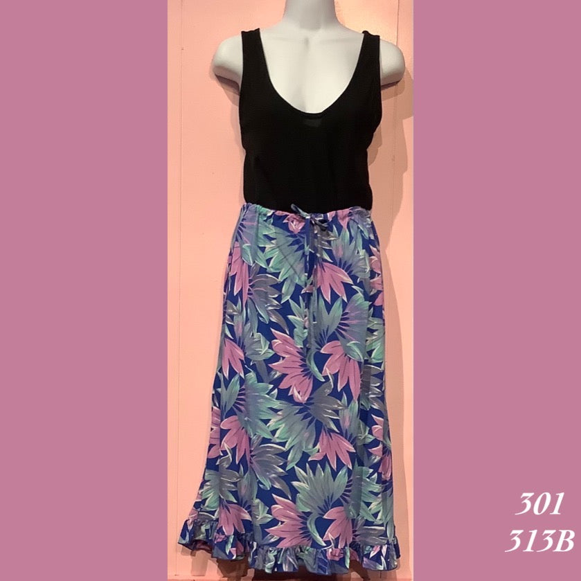 301X - 313B , Bias drawstring skirt