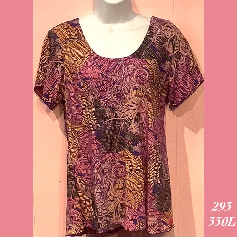 293 - 330L , Sleeved bias cut top