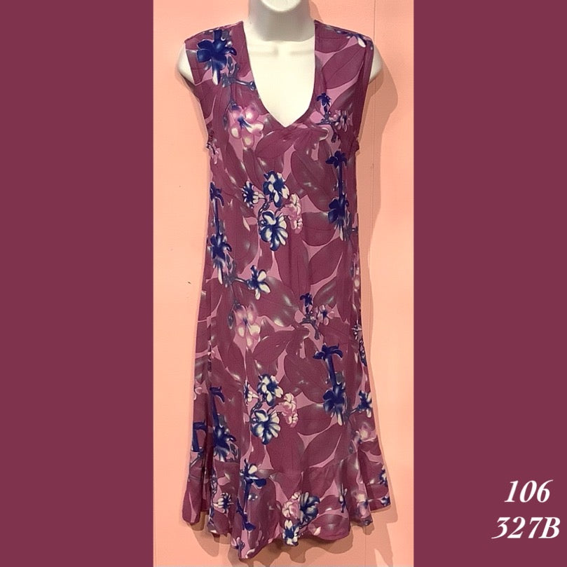 Rainbow Jo V-Neck Floral Mumu Summer Midi Dress - 106 - 327B