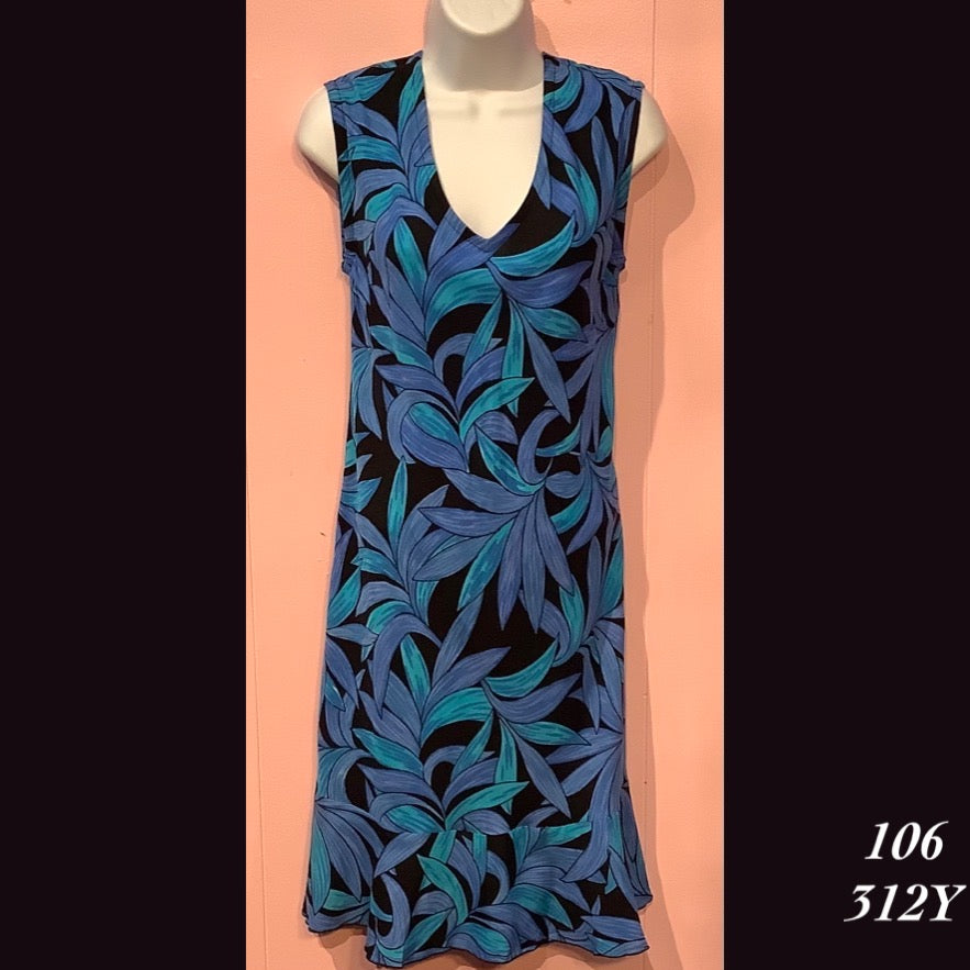 106 - 312Y , V neck bias cut dress