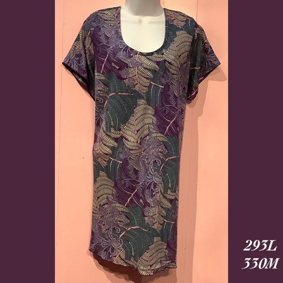 293LX - 330M , Sleeved bias cut top long plus size