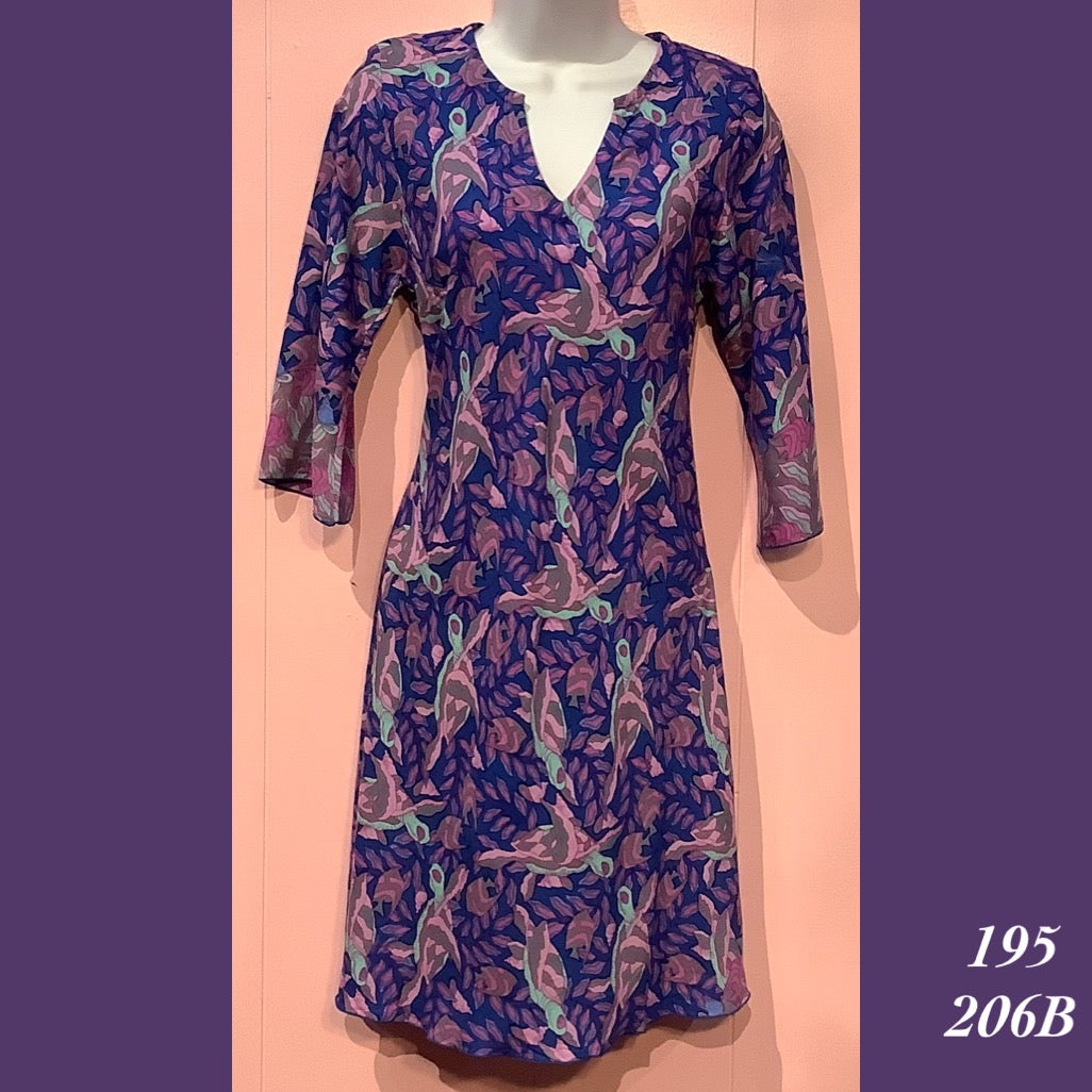 195 - 206B , 3/4 sleeve tunic dress