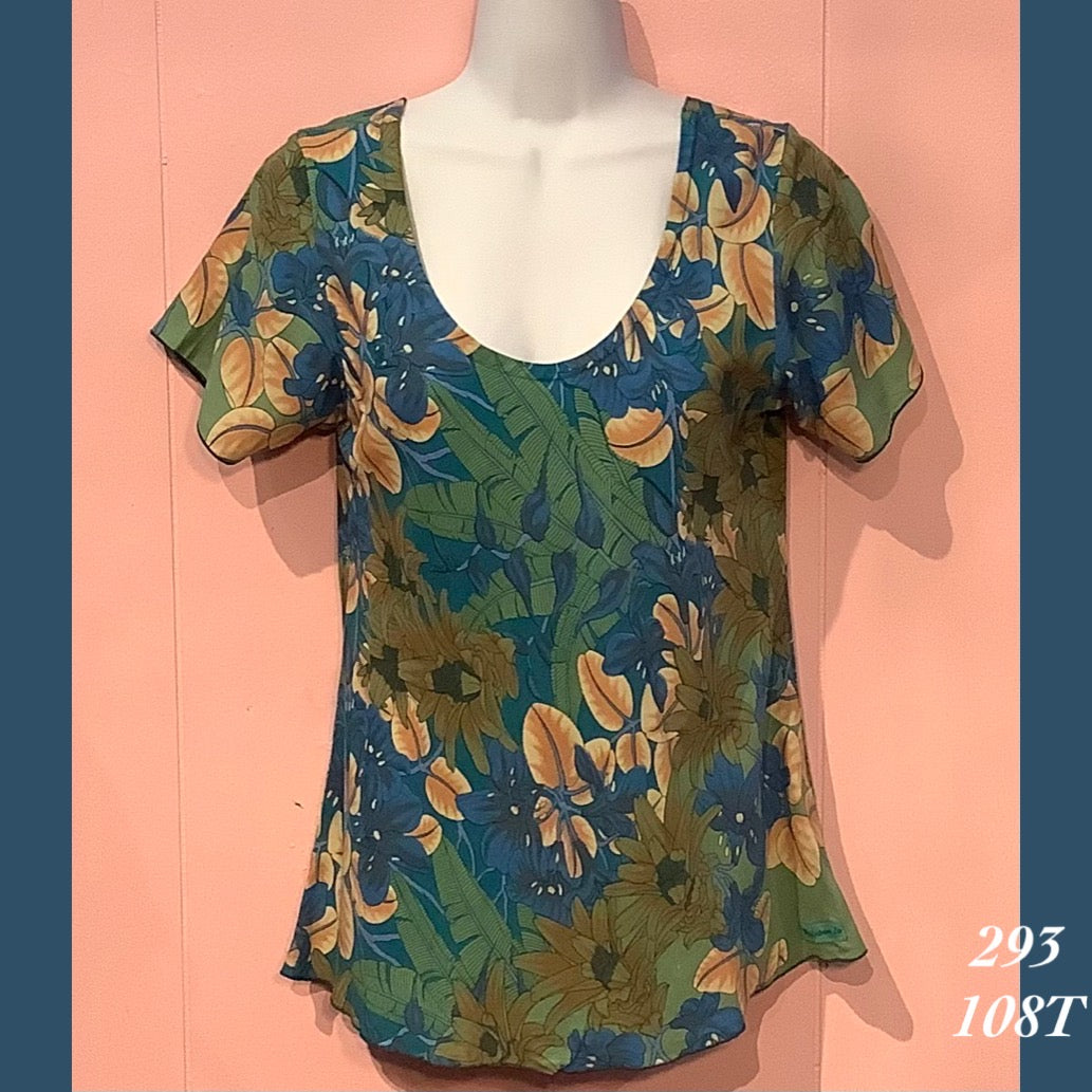 293X - 108T , Sleeved bias top plus size