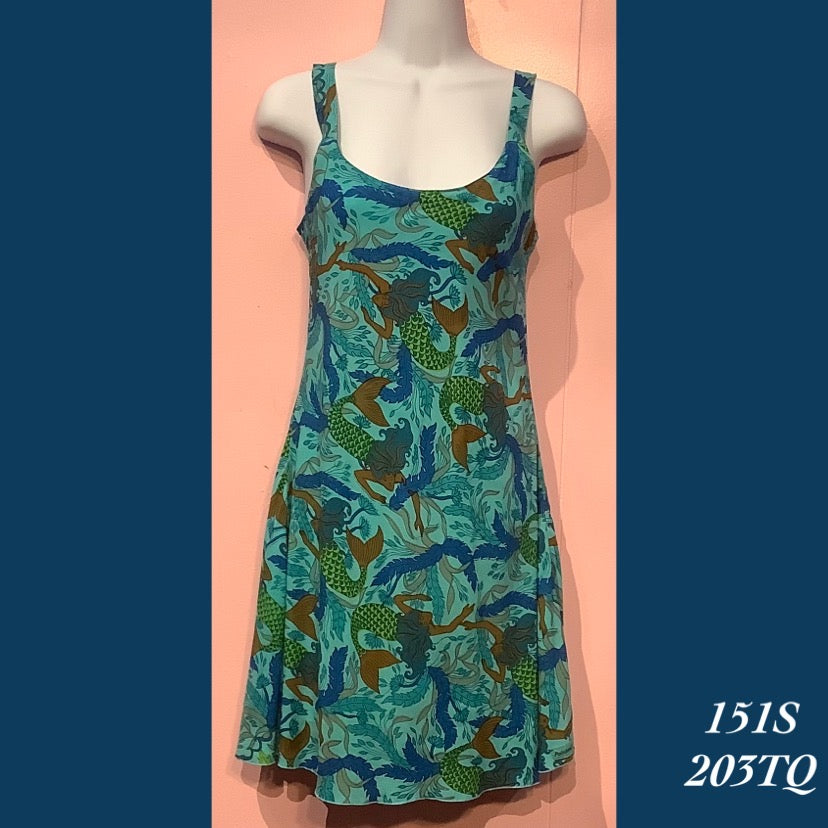 151S - 203TQ , Bias cut strap dress knee length