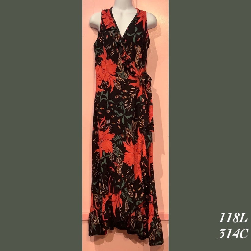 118L - 314C , Sleeveless wrap dress