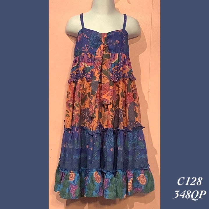 C128 - 348QP , Girl's tier dress