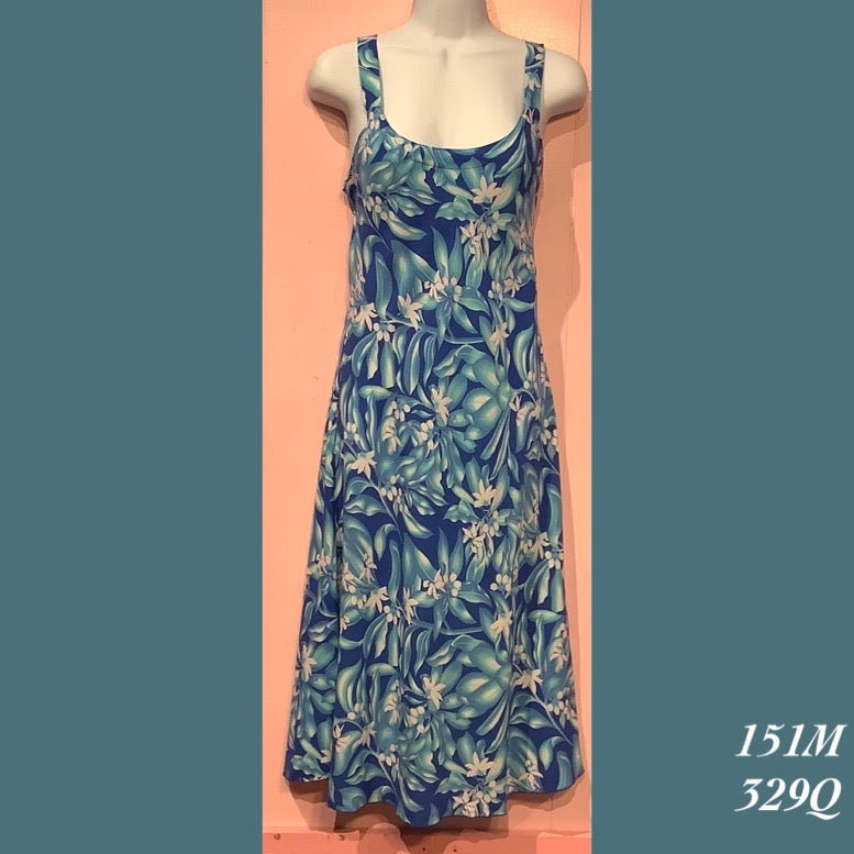 knee length hawaiian dress Bamboo Paradise Women's Short Tank Flared Hawaiian Dress