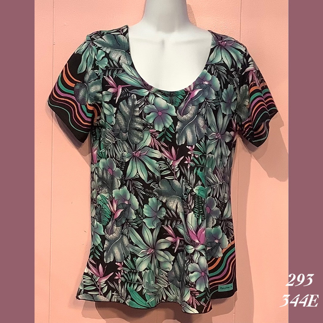 293 - 344E , Sleeved bias cut top