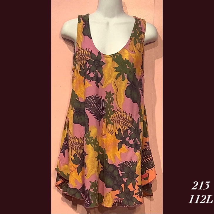 213 - 112L , Resort tank top with pockets