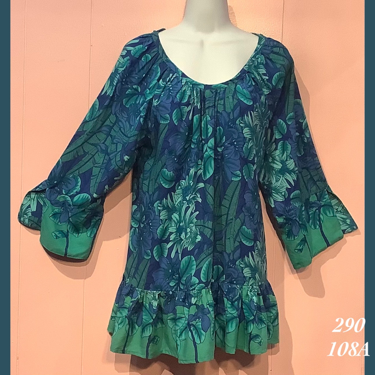 290 - 108A , Pleated neck top