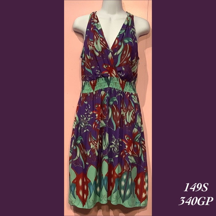 149S - 340GP , Halter back dress with pockets