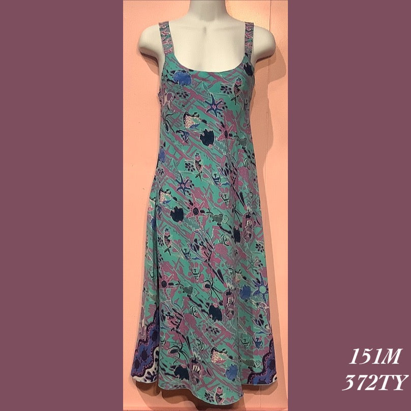 151MX - 372TY ,  Bias strap mid length dress plus size